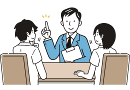 企業との打ち合わせ